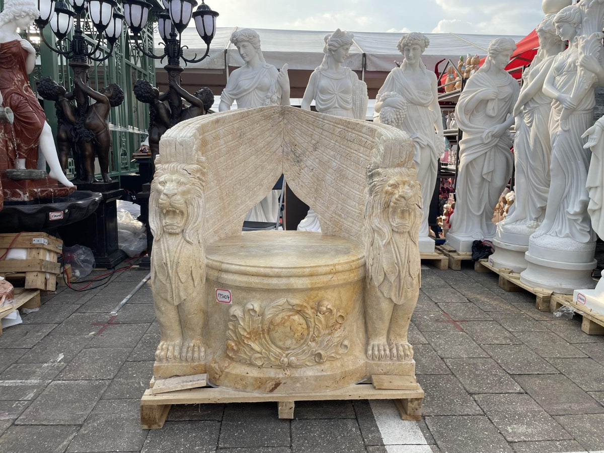 LUXURY CARVED MARBLE CHAIR