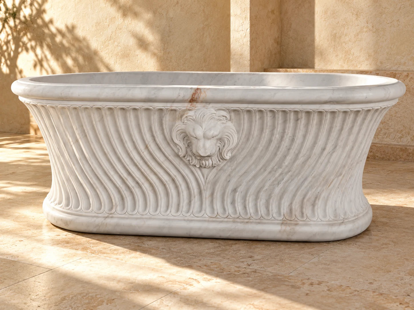 Luxurious marble bath tub
